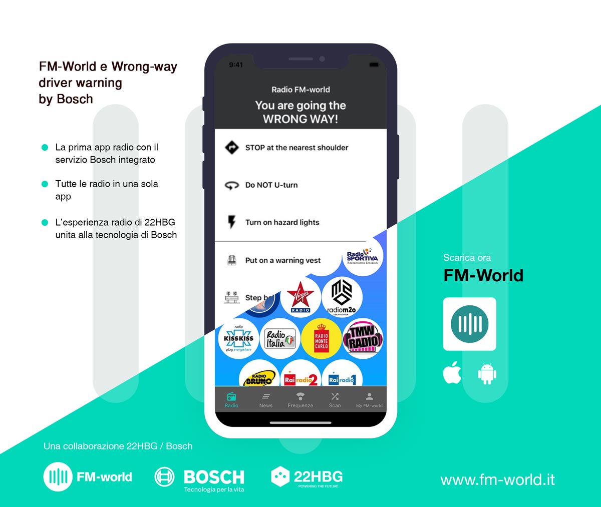 FM-world Bosch wrong way driver warning sicurezza stradale guida contromano
